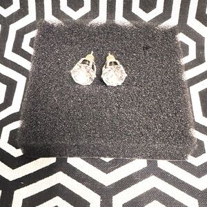Elegant 1 carat Swarovski clear crystal studs with sterling silver overlay
